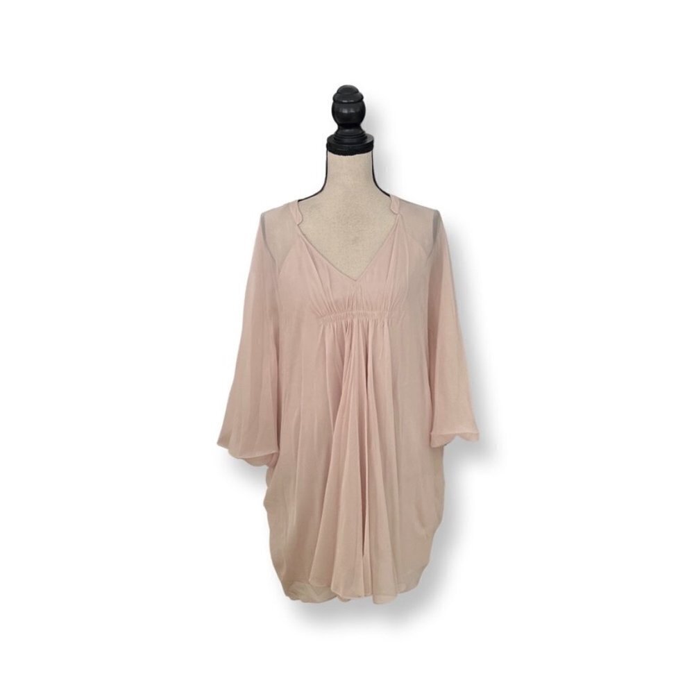 Diane Von Furstenberg blush mini silk dress size 0